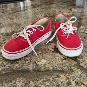 Vans Women snickers,size 7, red.